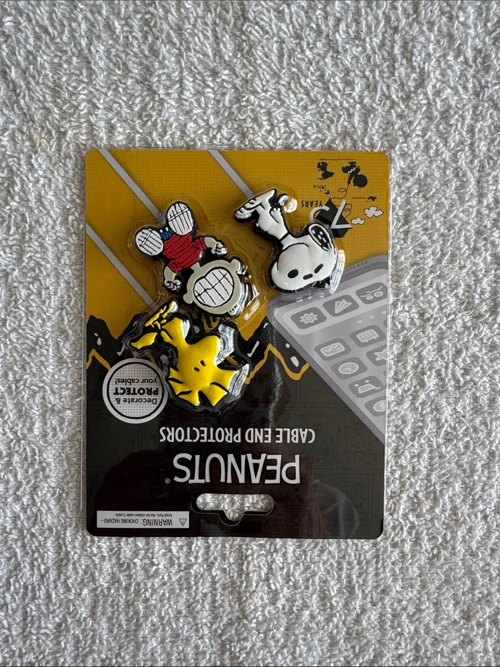 Peanuts Cable End Protectors - Snoopy & Woodstock (Yellow, White, Red)